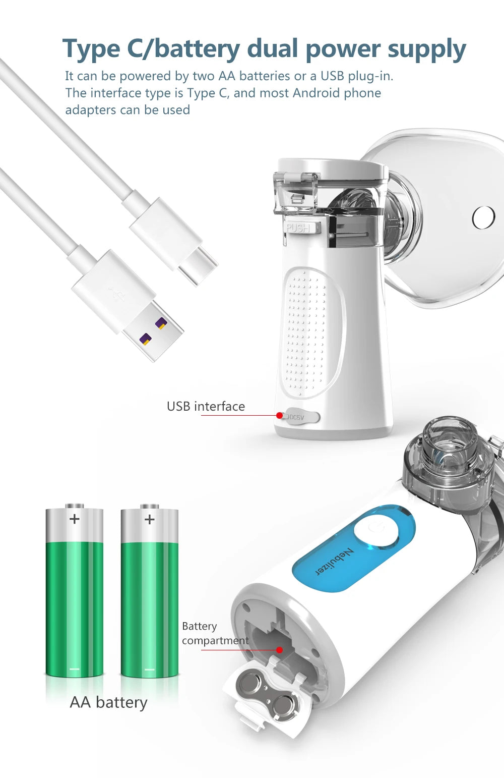 KIUZOU Mesh Nebulizer المحمول 🌬️ جهاز
حل سريع وفعال لتخفيف أعراض الربو والحساسية والتنفس الصعب للأطفال والكبار 💙

🔇 تشغيل هادئ جد