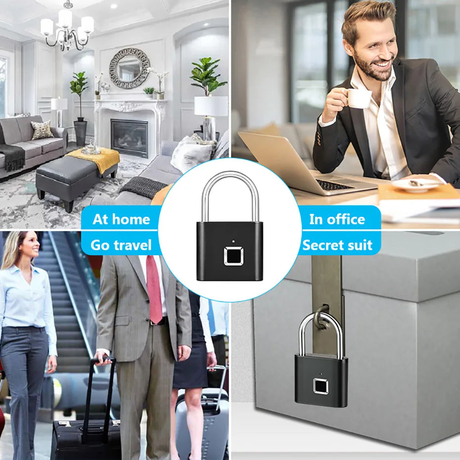 KERUI Smart Fingerprint Padlock 🔒 Waterproof Keyless Lock with Type-C Rechargeable Battery