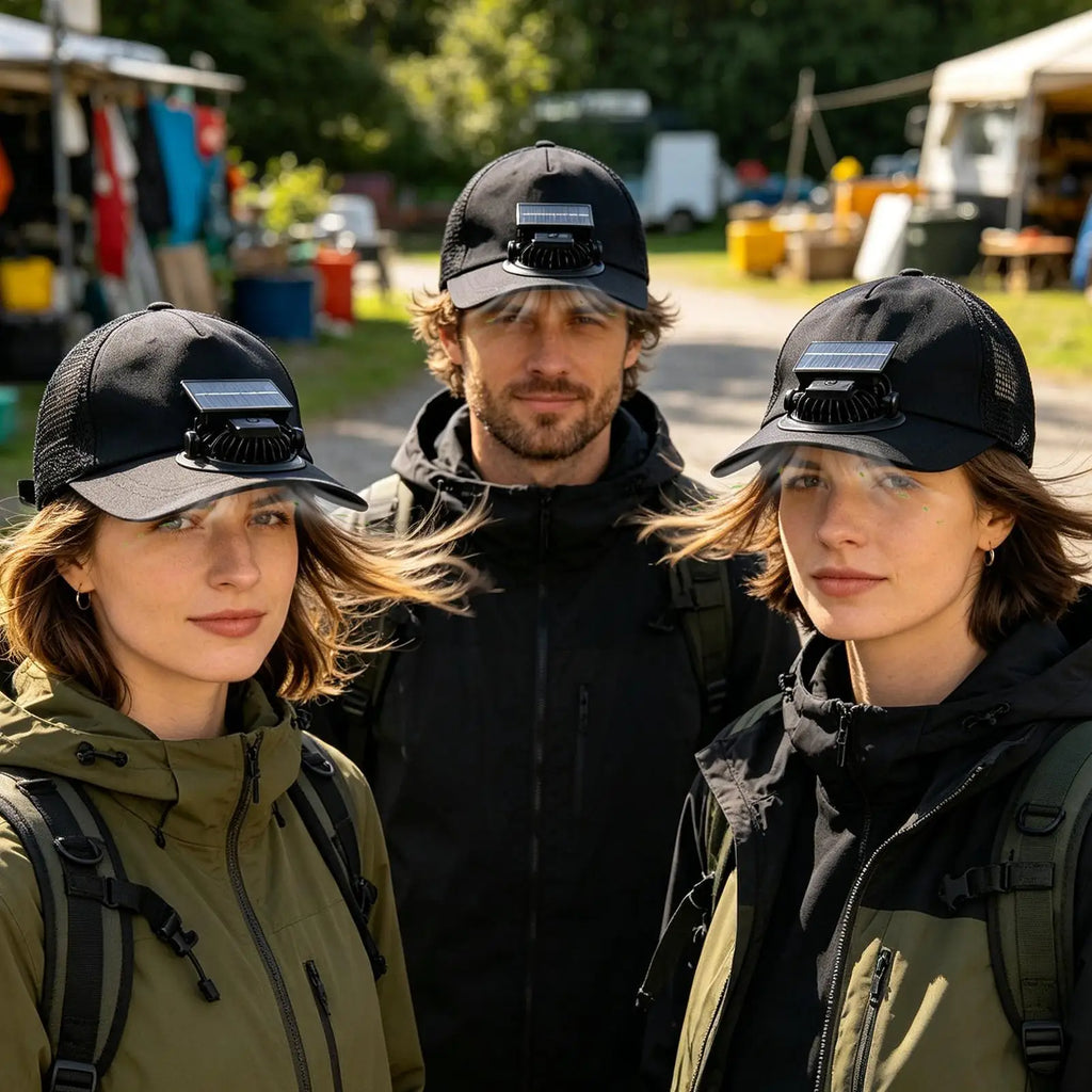 🧢☀️ Beat The Heat Anywhere!Solar Cooling Fan Hat with UV Protection ❄️