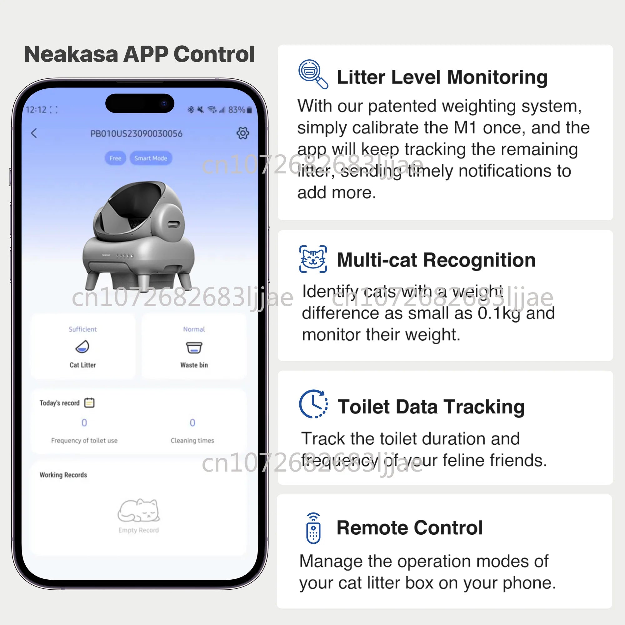 Neakasa M1 Self-Cleaning Cat Litter Box – راحة كاملة لك ونظافة ذكية لقطتك بدون مجهود! 🐱✨